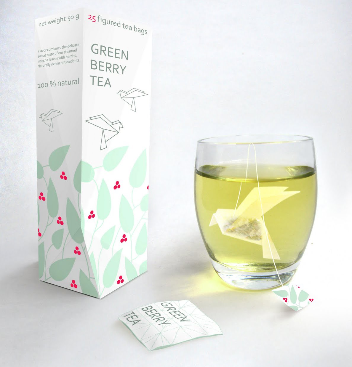 Figured tea Bags - Green Berry Tea
