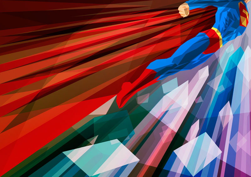 Superheroes Ilustrations by Liam Brazier