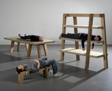 Gruff-set cardboard furniture  by Arno Mathies – Uk